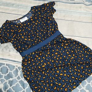 Leopard print girls dress